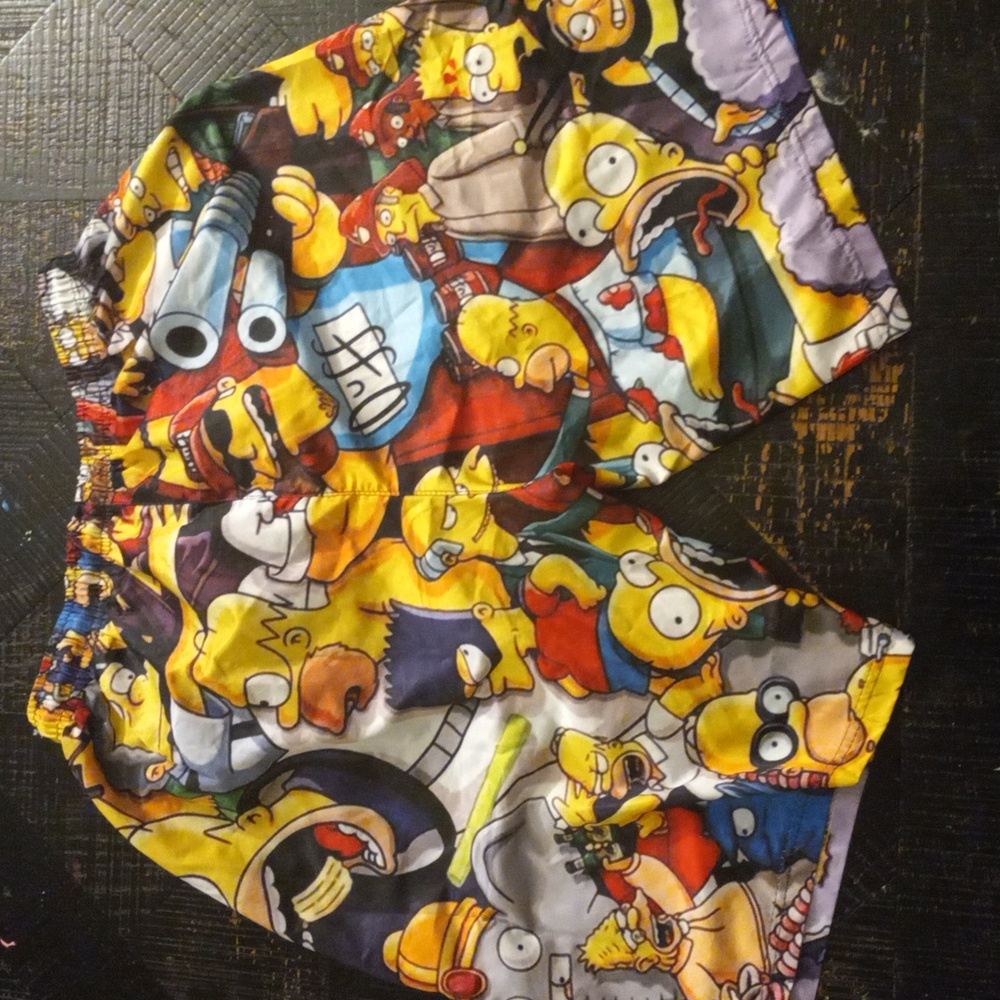 Simpsons swimming trunks